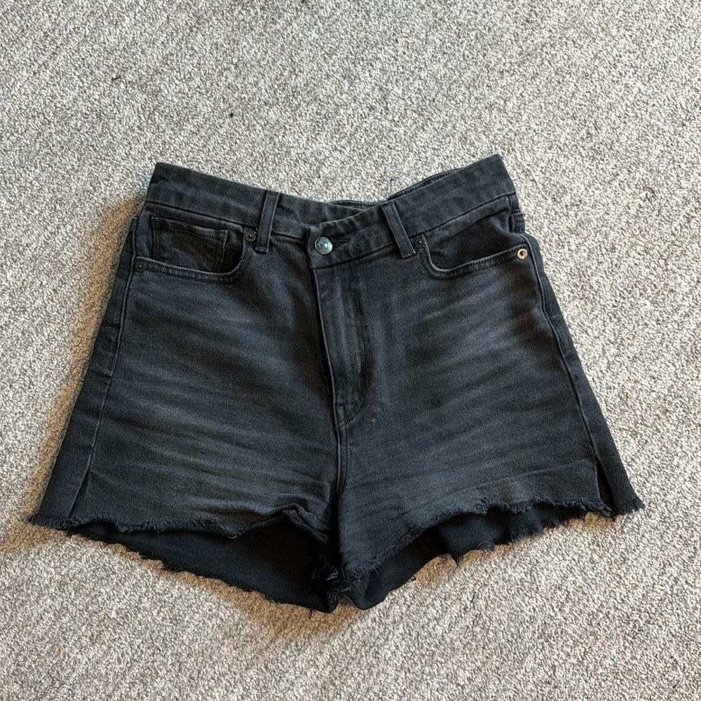 American Eagle, black jeans shorts